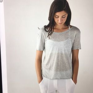 LULULEMON HEATHERED GREY GIRLFRIEND TEE